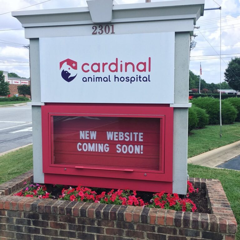 Cardinal Animal Hospital Unveils a New Sign - Cardinal Animal Hospital